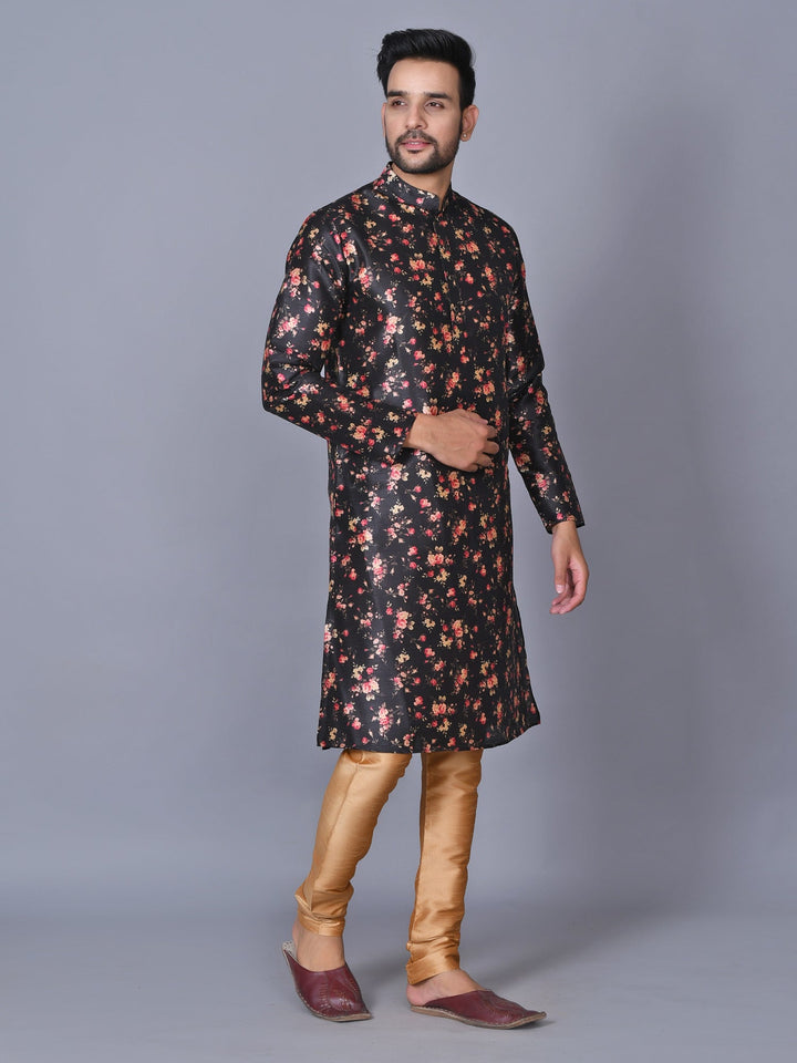 Floral Black Kurta Set