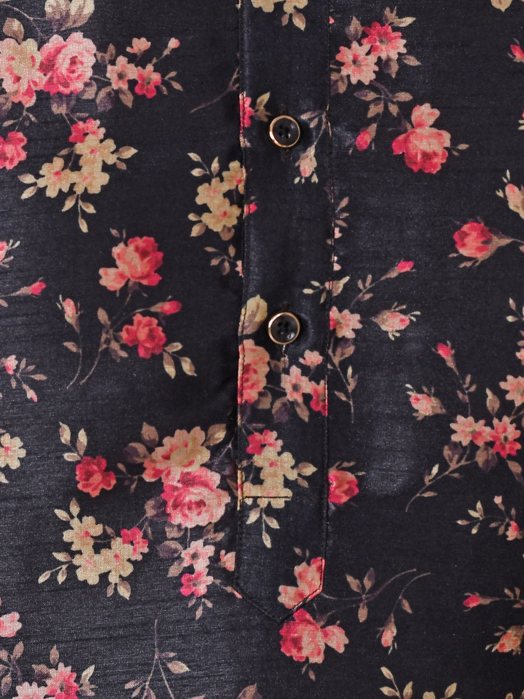 Floral Black Kurta Set