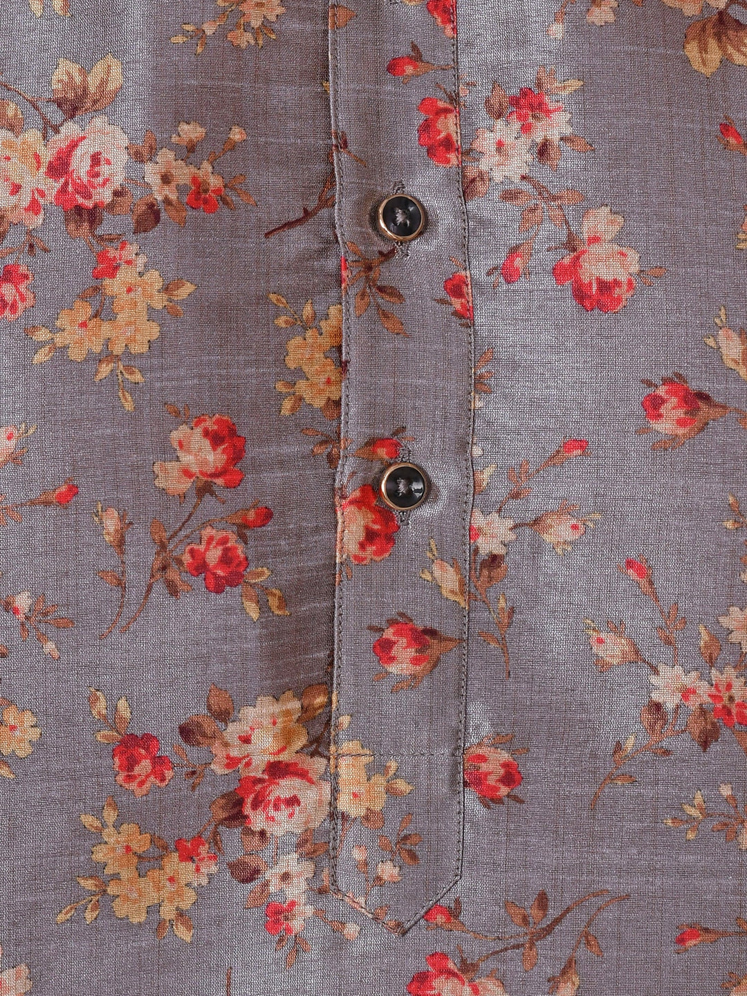 Floral Grey Kurta Set