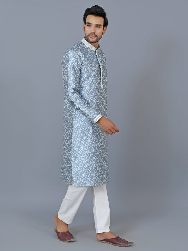 Floral Blue Kurta Set
