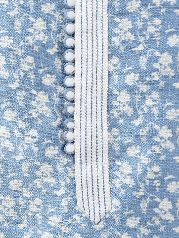 Floral Blue Kurta Set