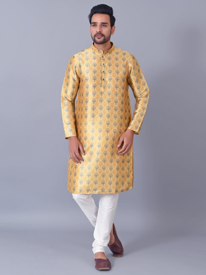 Ethnic Motifs Mustard Kurta Set