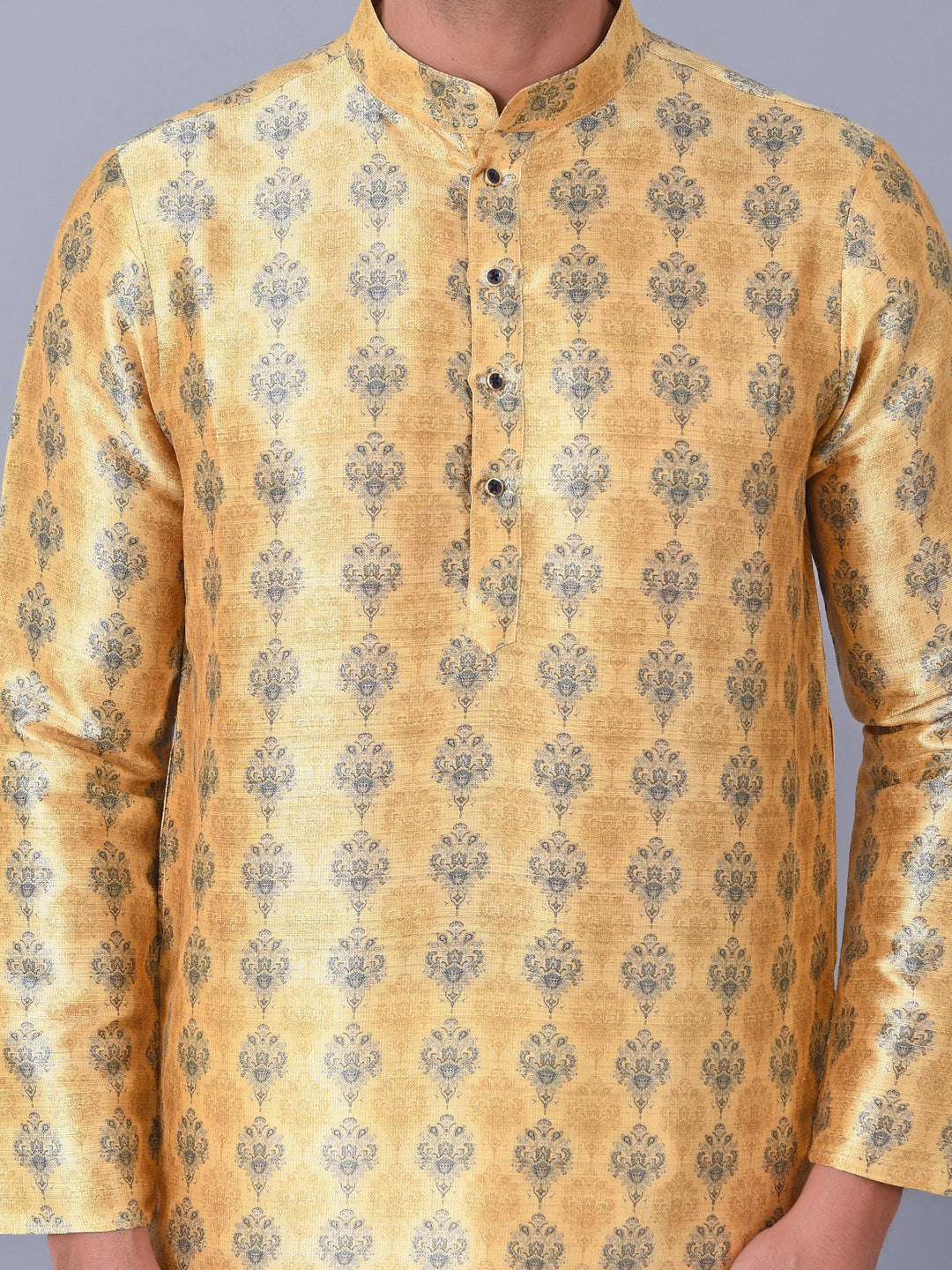 Ethnic Motifs Mustard Kurta Set