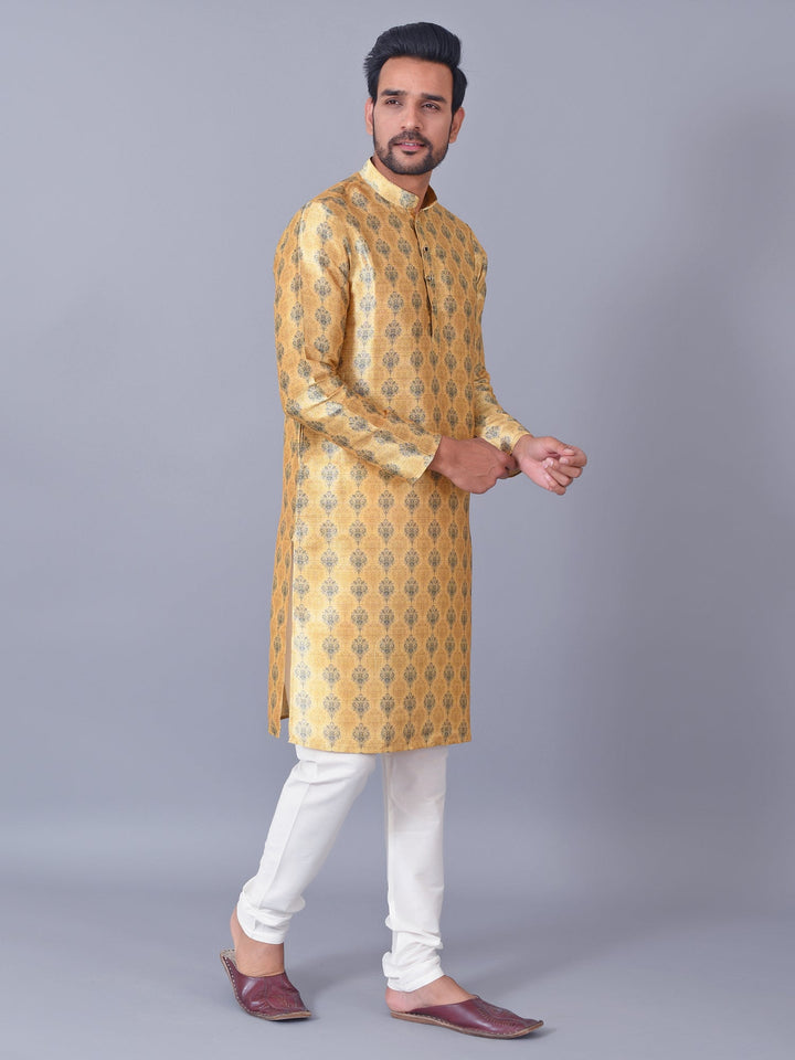 Ethnic Motifs Mustard Kurta Set