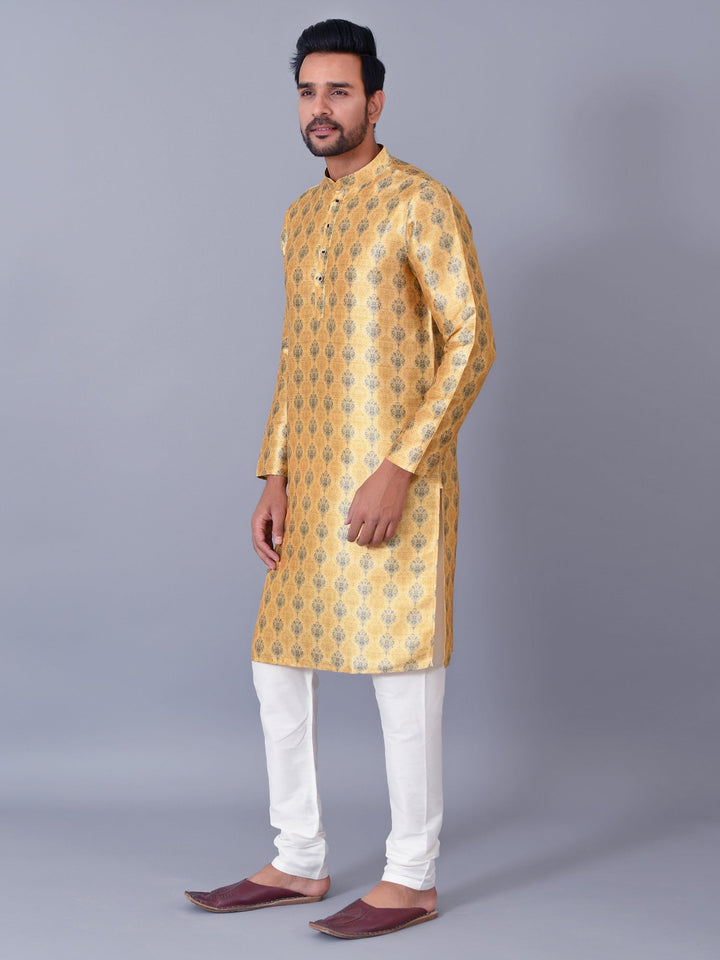 Ethnic Motifs Mustard Kurta Set
