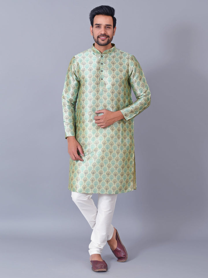 Ethnic Motifs Green Kurta Set