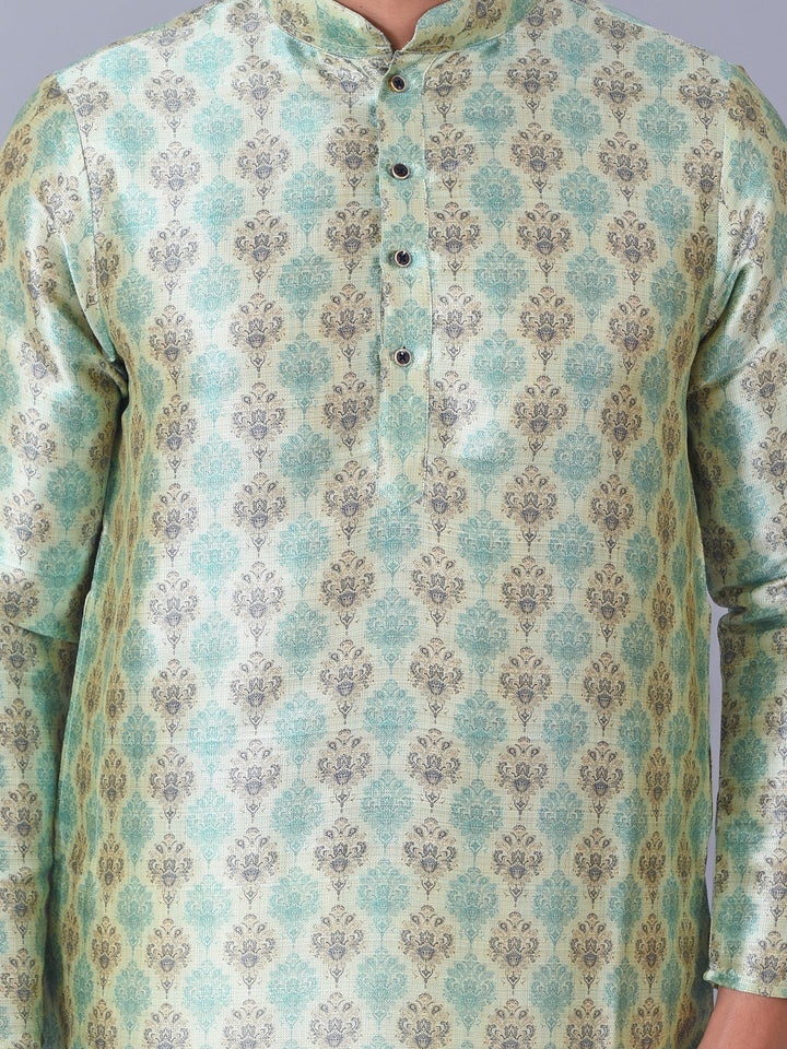 Ethnic Motifs Green Kurta Set