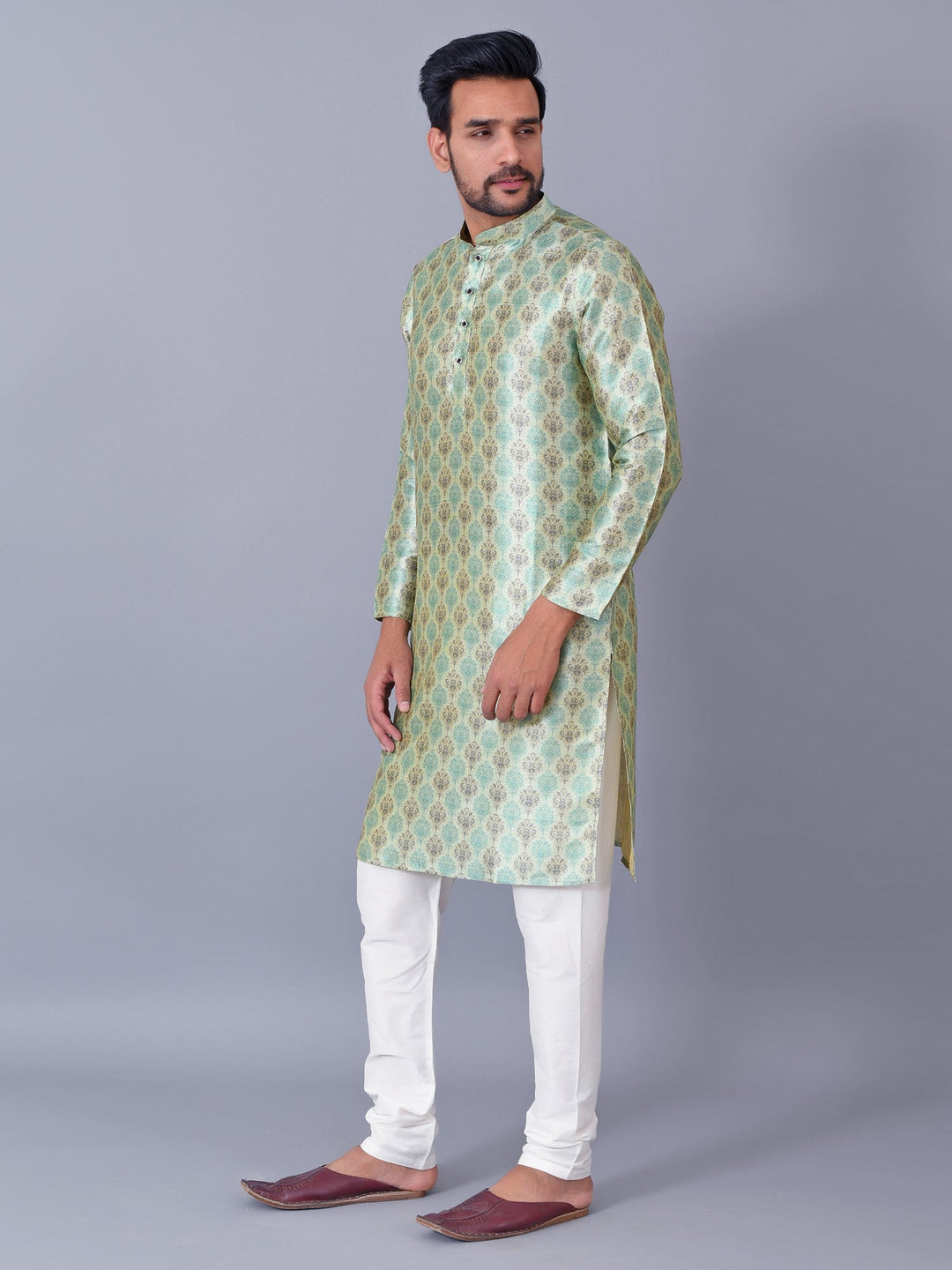 Ethnic Motifs Green Kurta Set