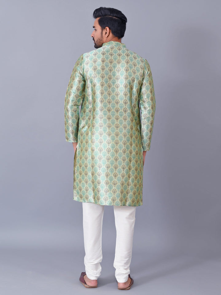 Ethnic Motifs Green Kurta Set