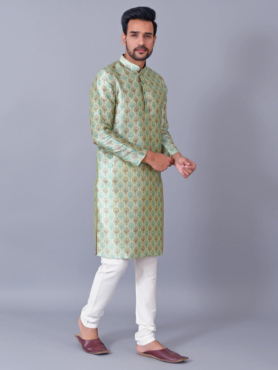 Ethnic Motifs Green Kurta Set