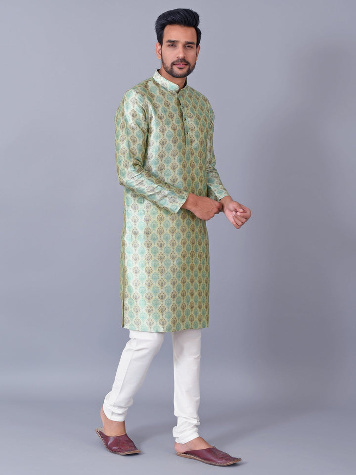 Ethnic Motifs Green Kurta Set