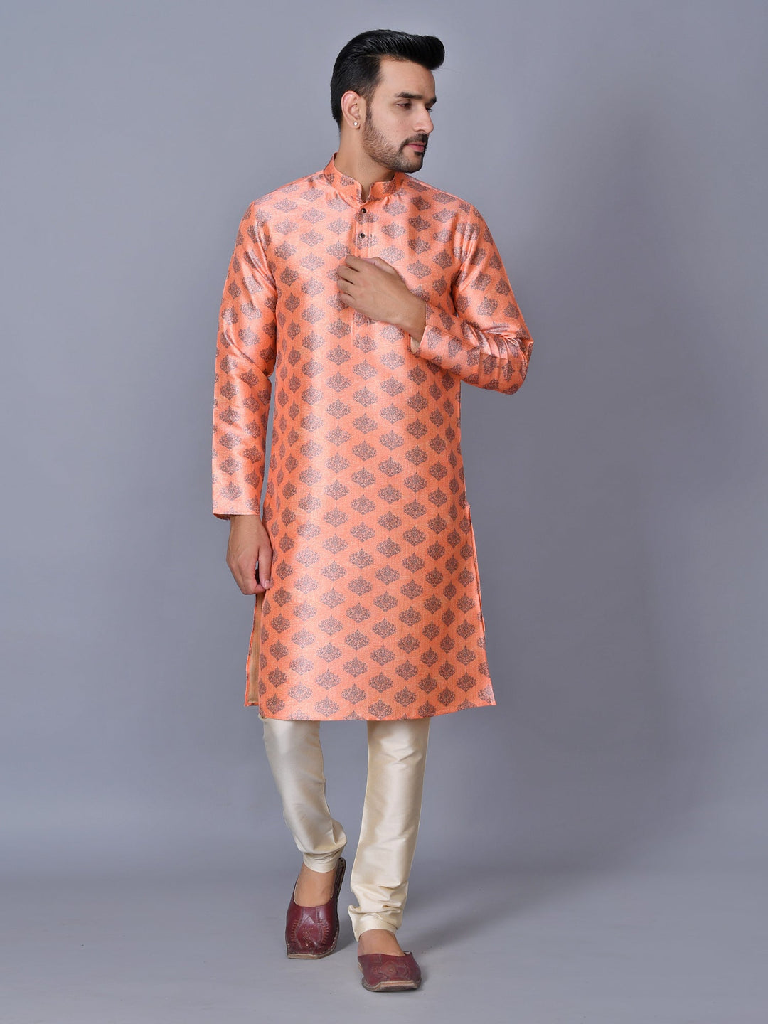 Floral Peach Kurta Set