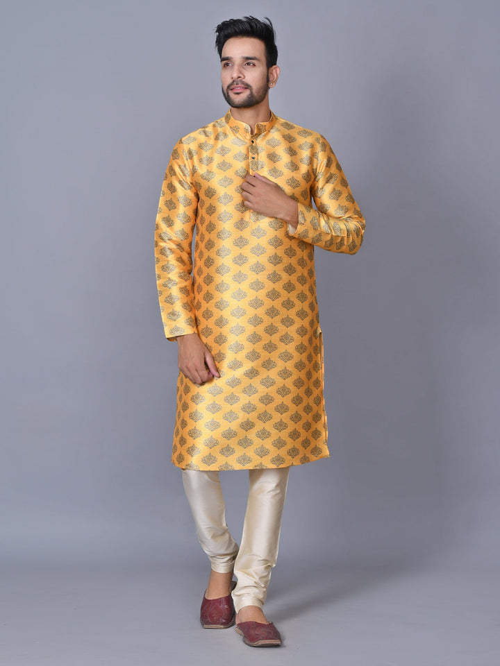 Floral Mustard Kurta Set
