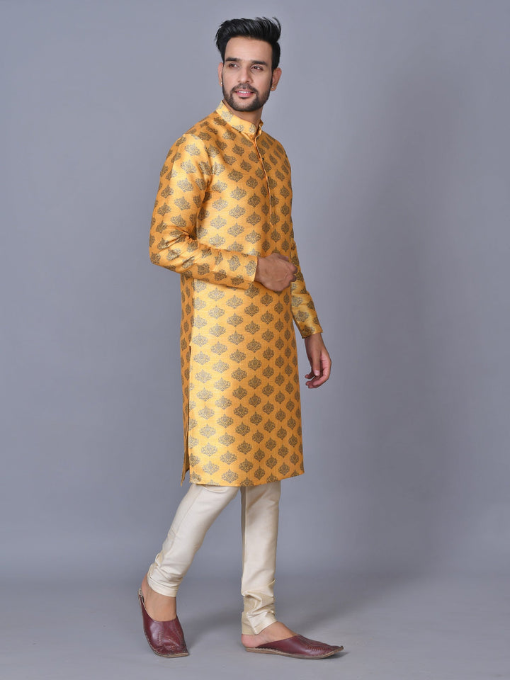 Floral Mustard Kurta Set