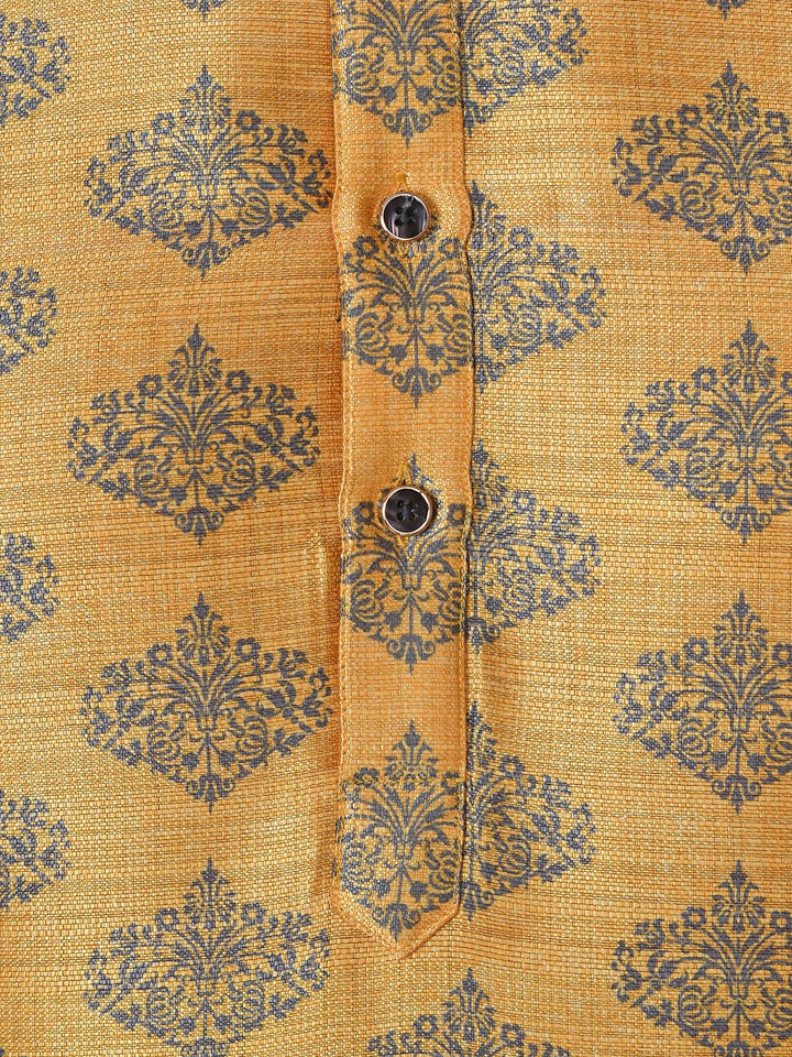 Floral Mustard Kurta Set