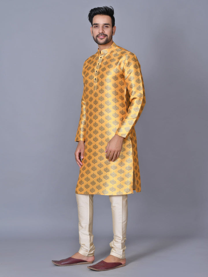 Floral Mustard Kurta Set