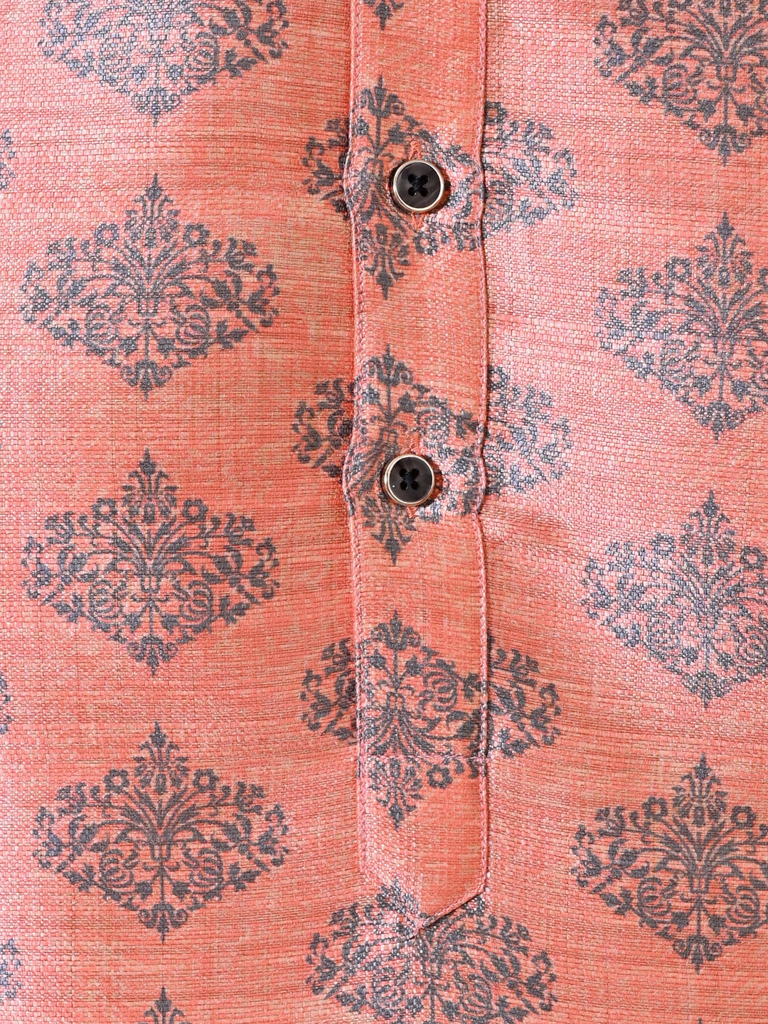 Ethnic Motifs Peach Kurta Set