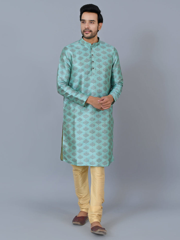 Ethnic Motifs Green Kurta Set