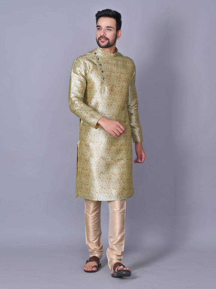 Floral Olive Kurta Set