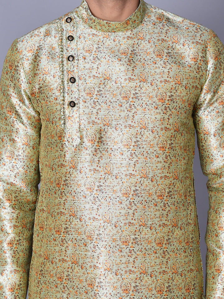 Floral Olive Kurta Set