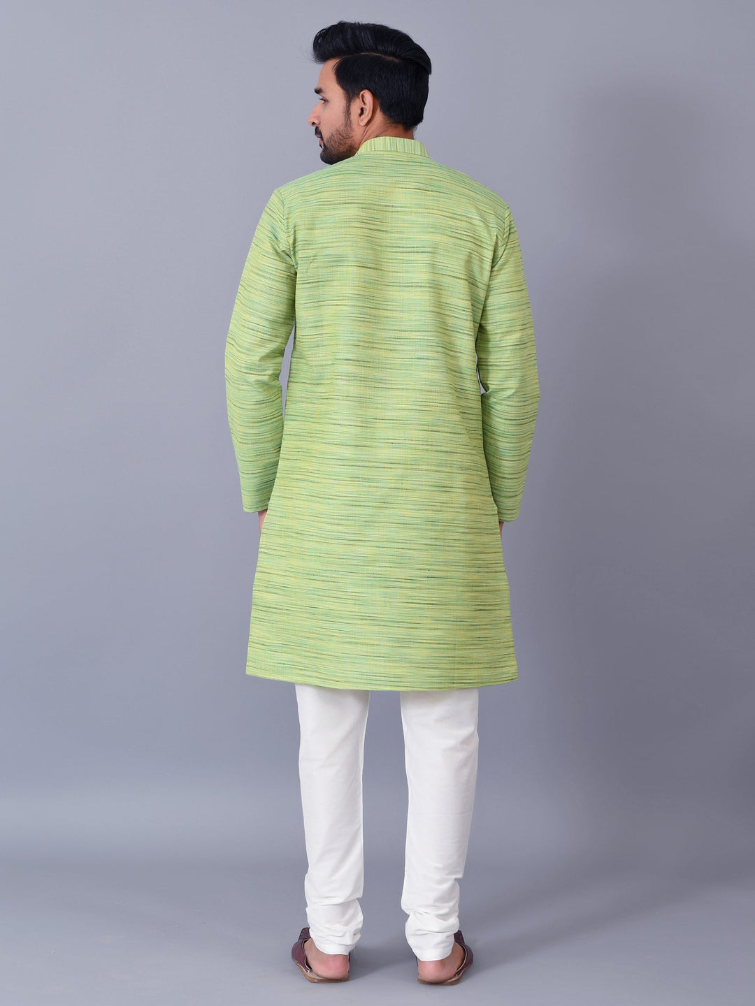 Textured Green Kurta Set