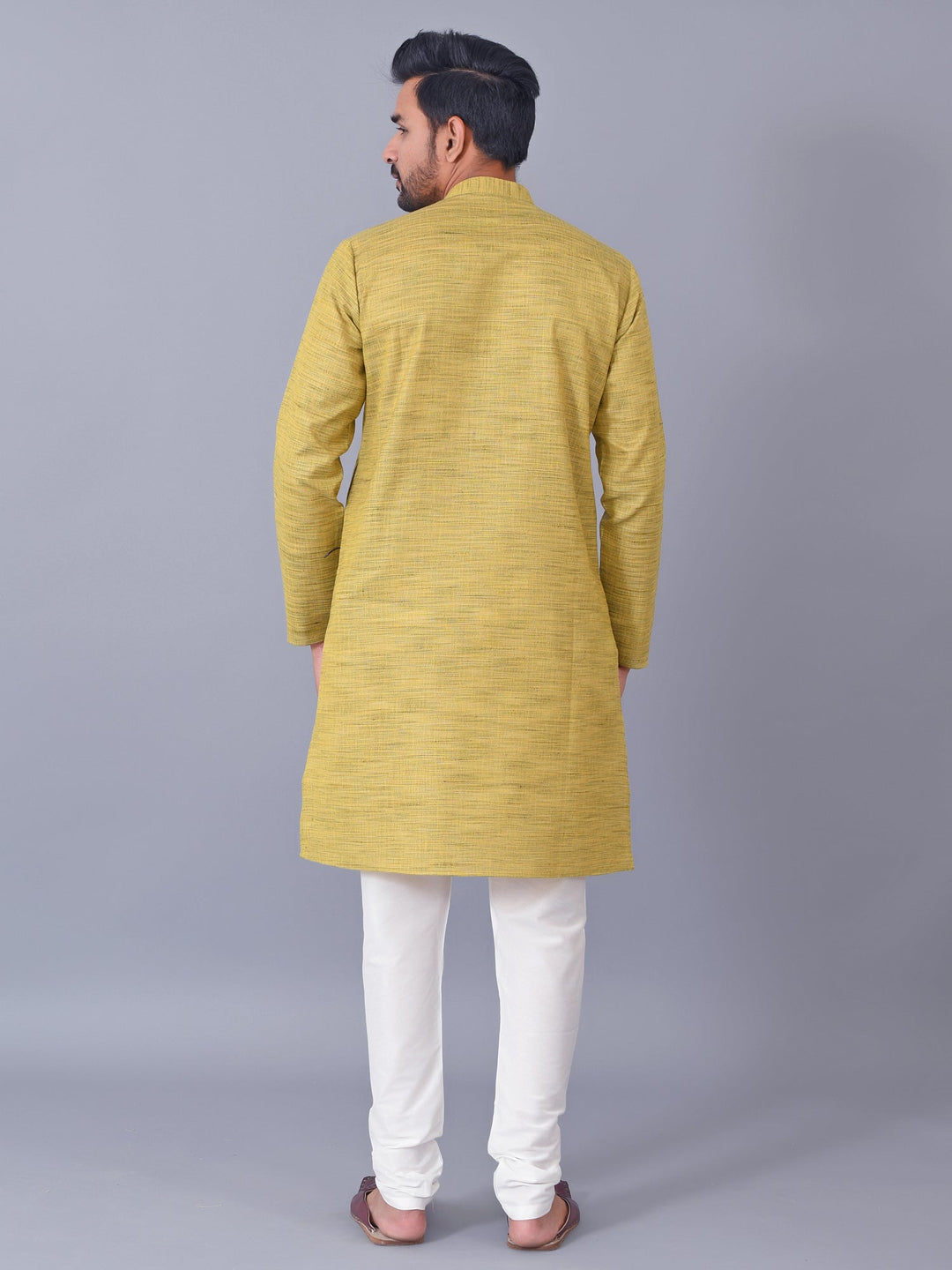 Textured Olive Kurta Set