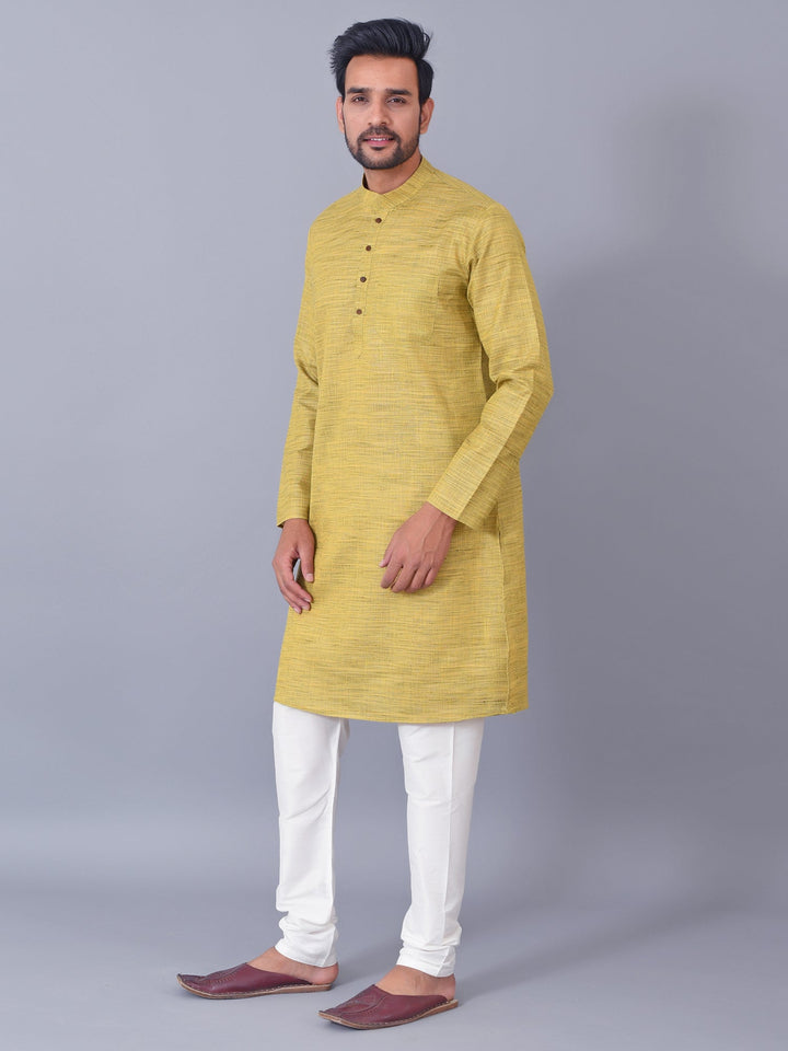 Textured Olive Kurta Set