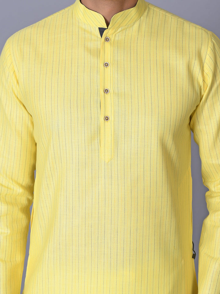 Striped Yellow Kurta Set