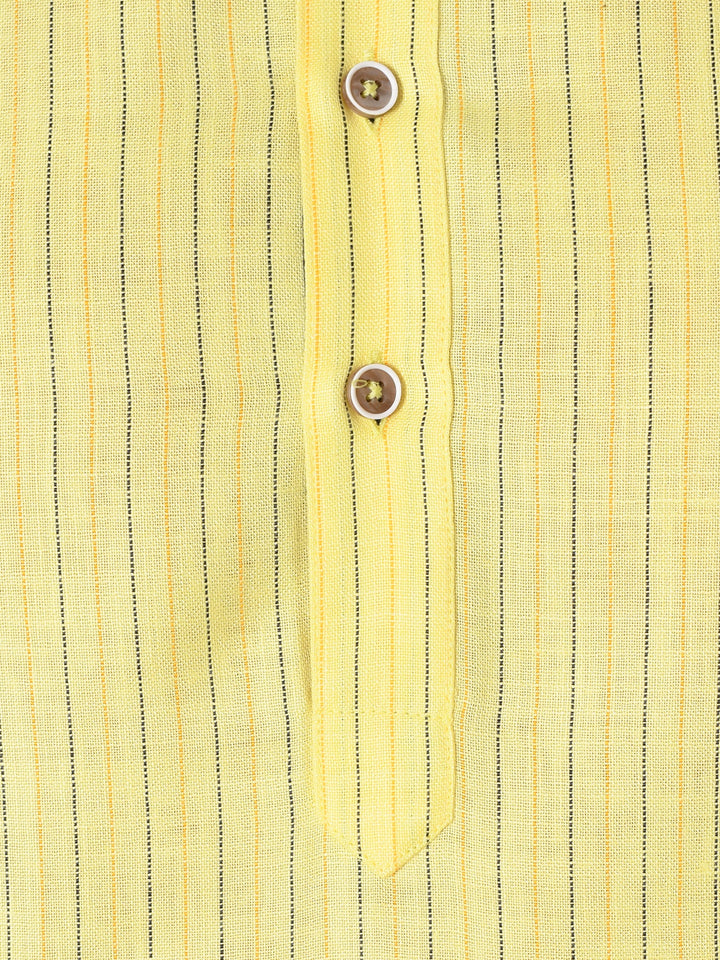 Striped Yellow Kurta Set
