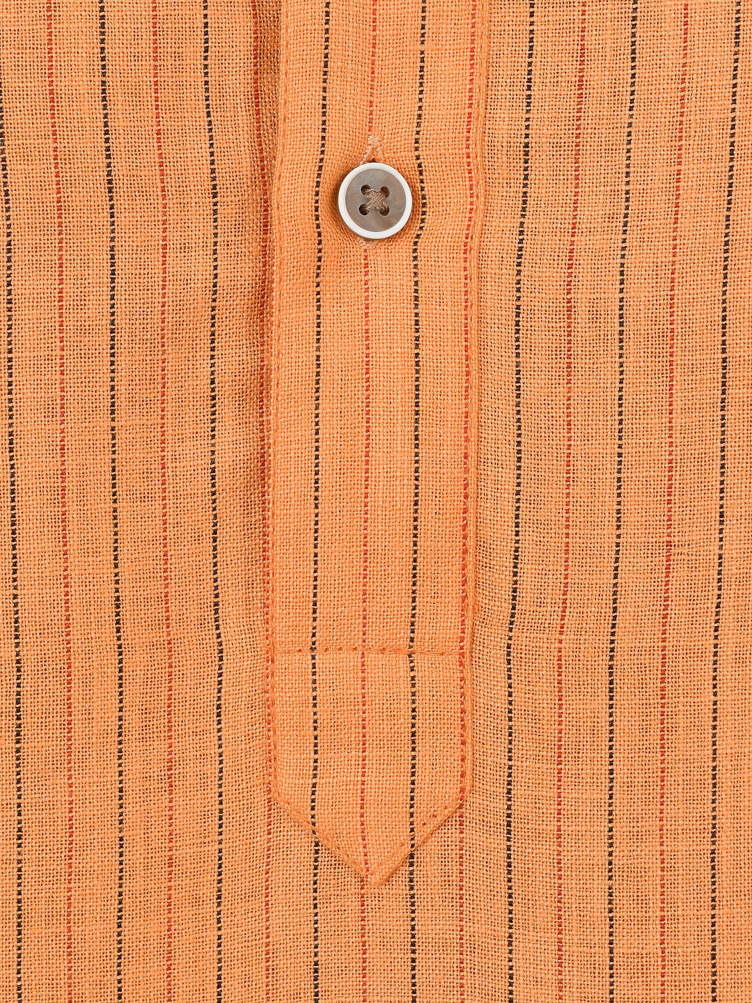 Textured Orange Kurta Set