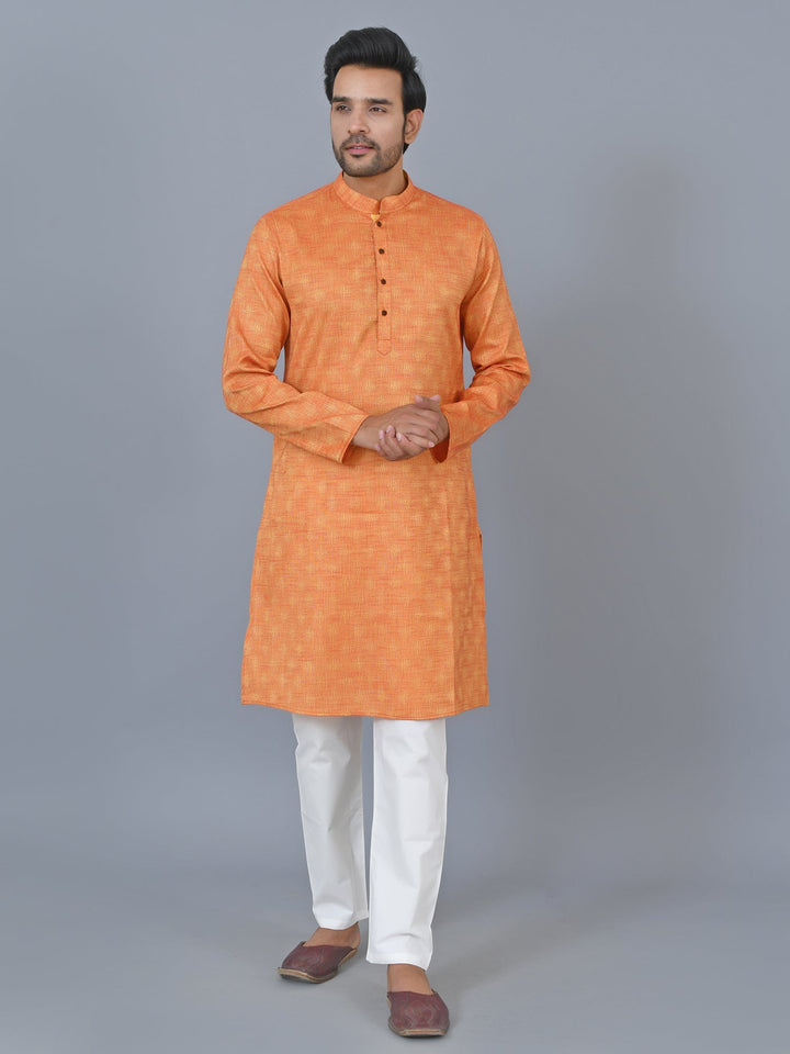 Textured Rust Kurta Set