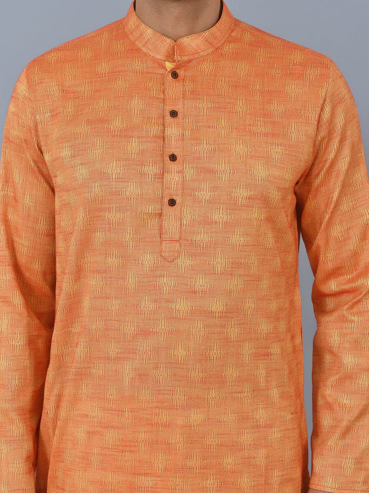 Textured Rust Kurta Set