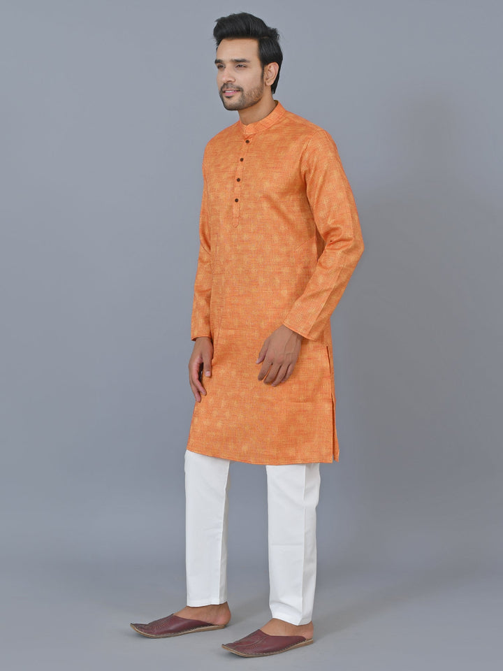 Textured Rust Kurta Set