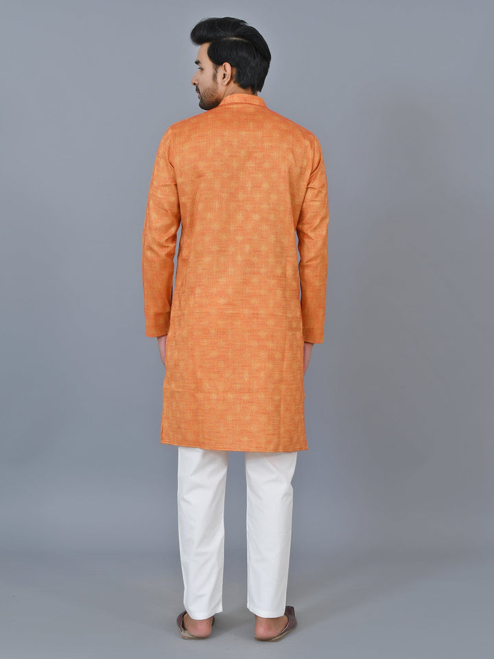 Textured Rust Kurta Set