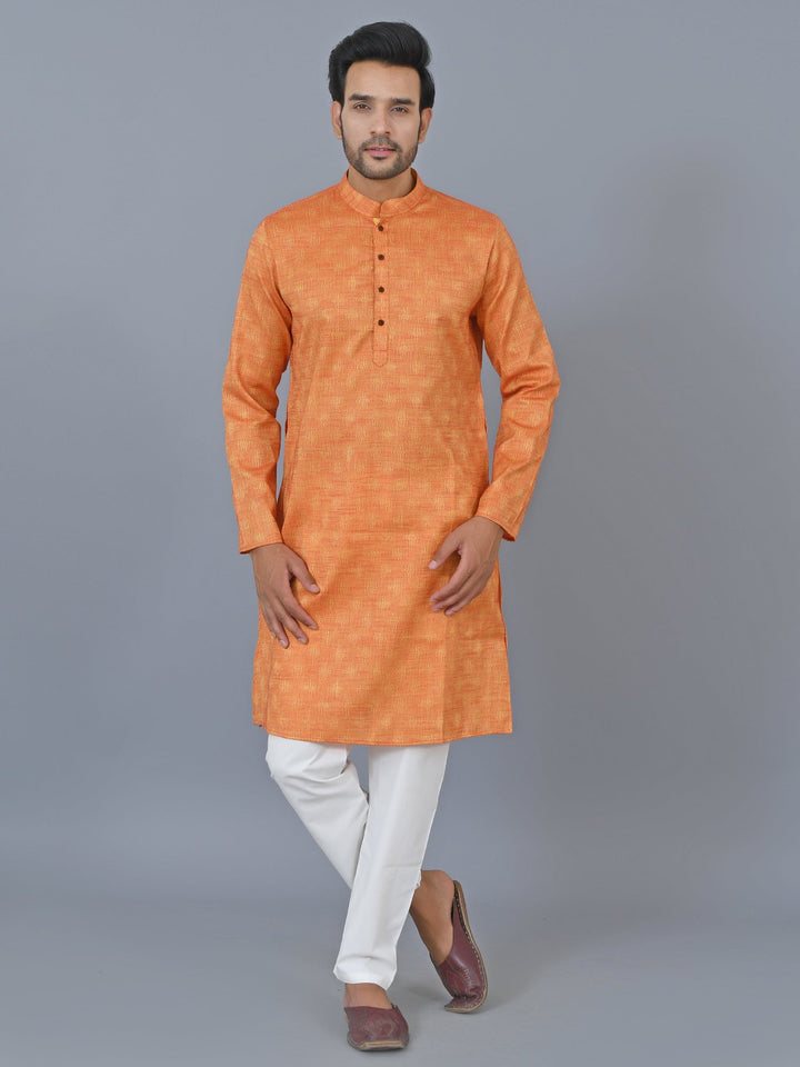Textured Rust Kurta Set