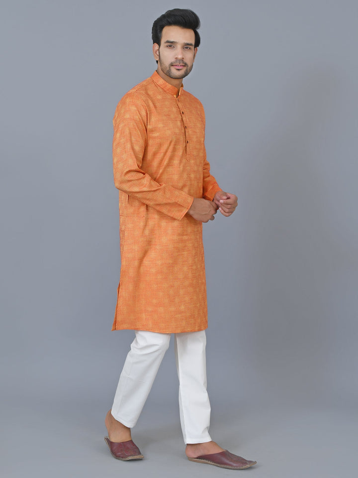 Textured Rust Kurta Set