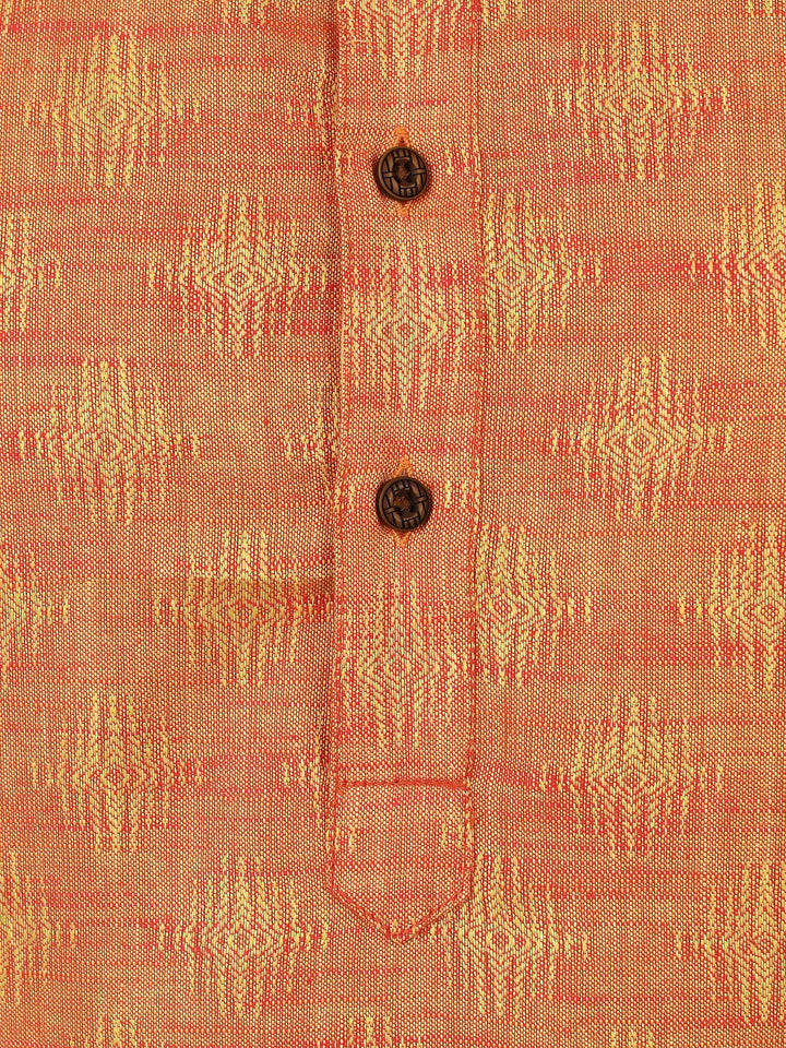 Textured Rust Kurta Set