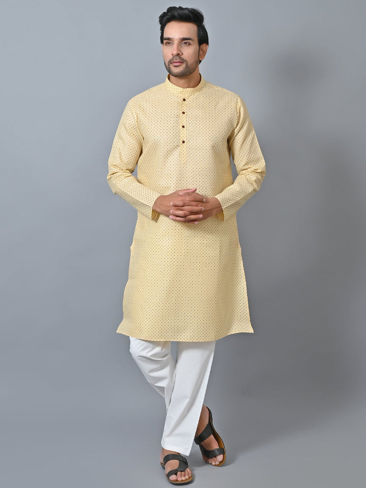 Printed Yellow Kurta Set