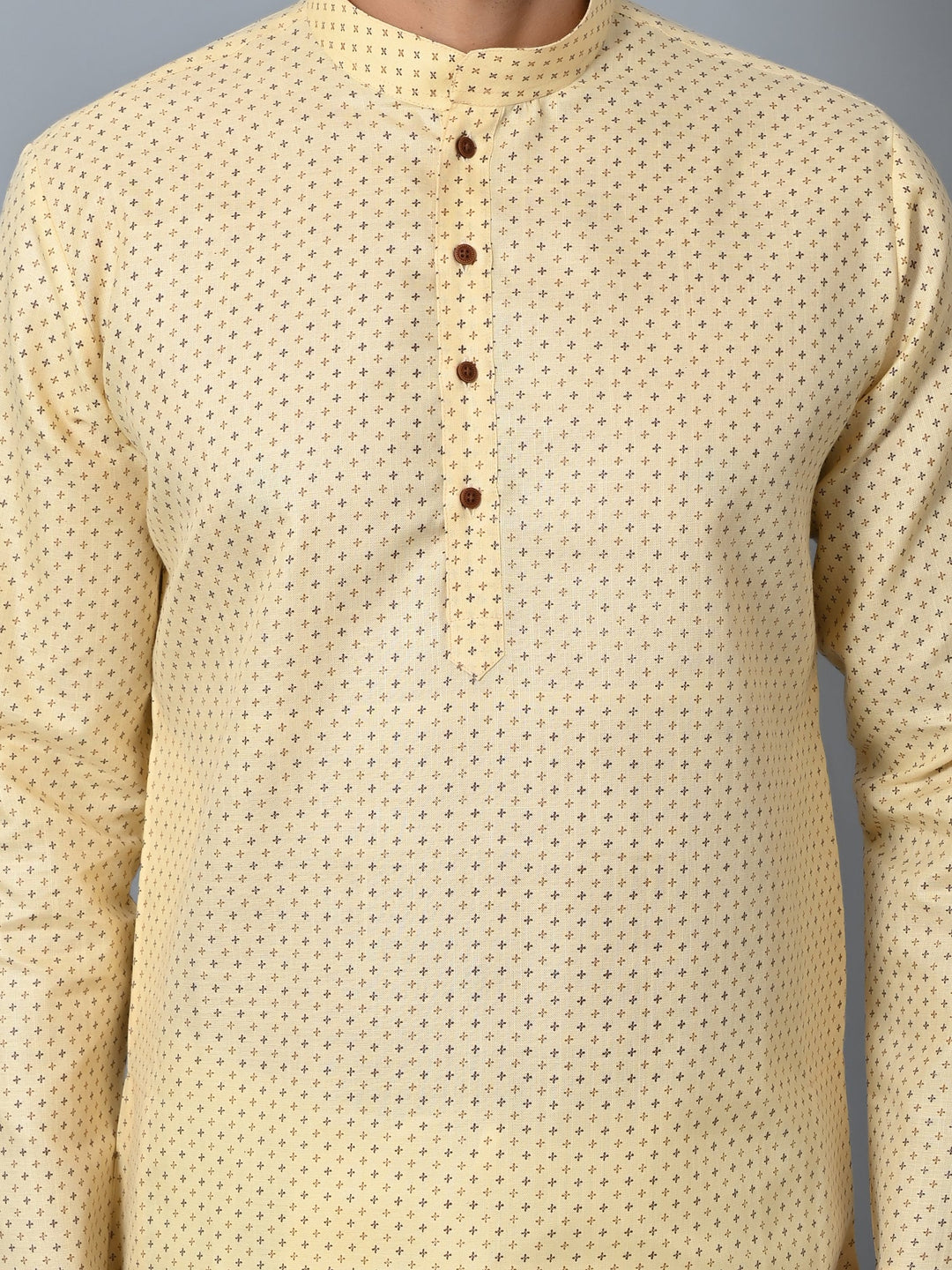 Printed Yellow Kurta Set