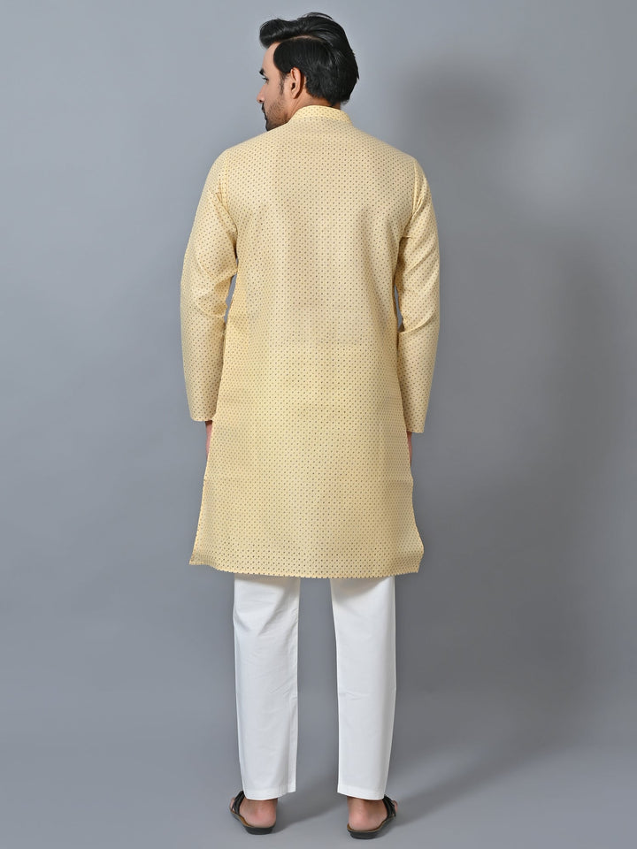 Printed Yellow Kurta Set