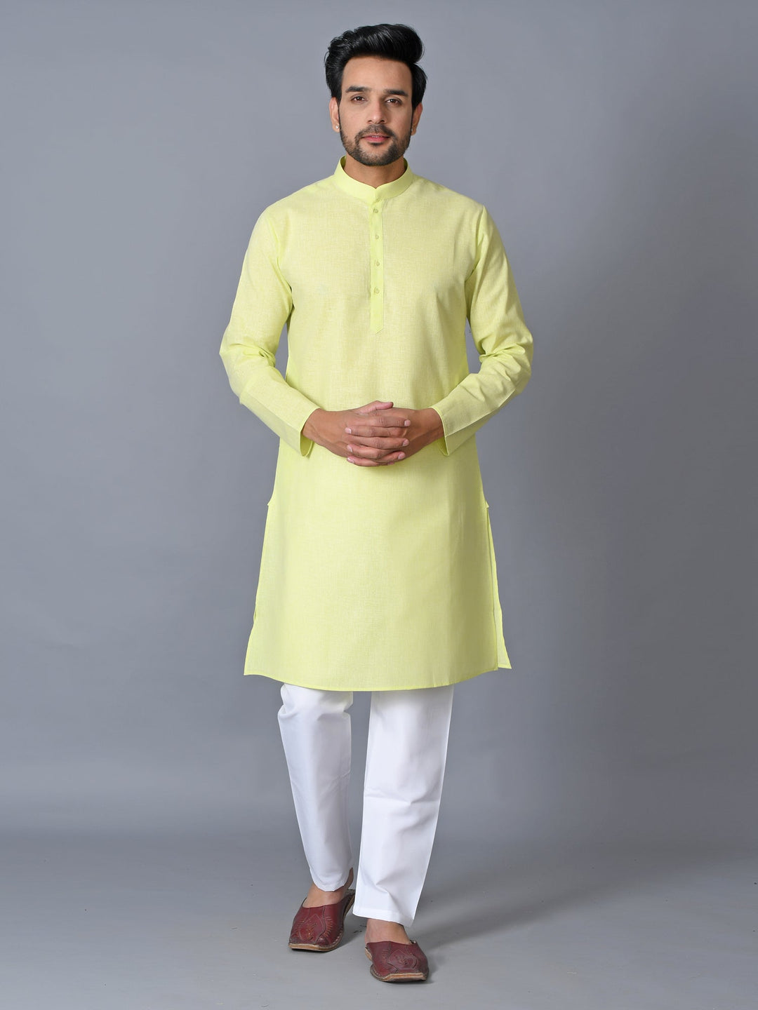 Textured Green Kurta Set