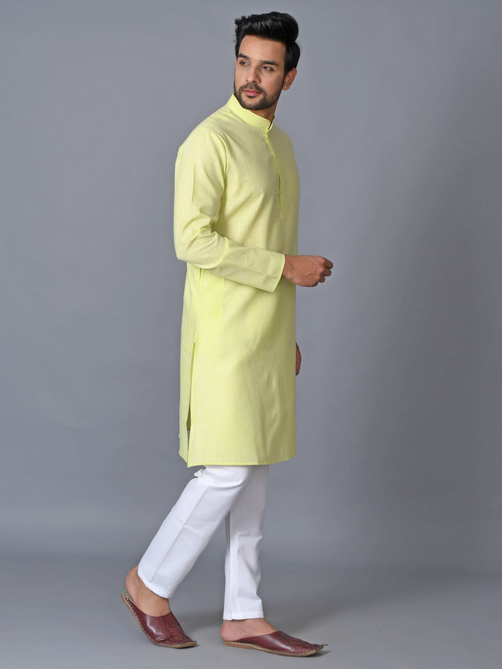 Textured Green Kurta Set
