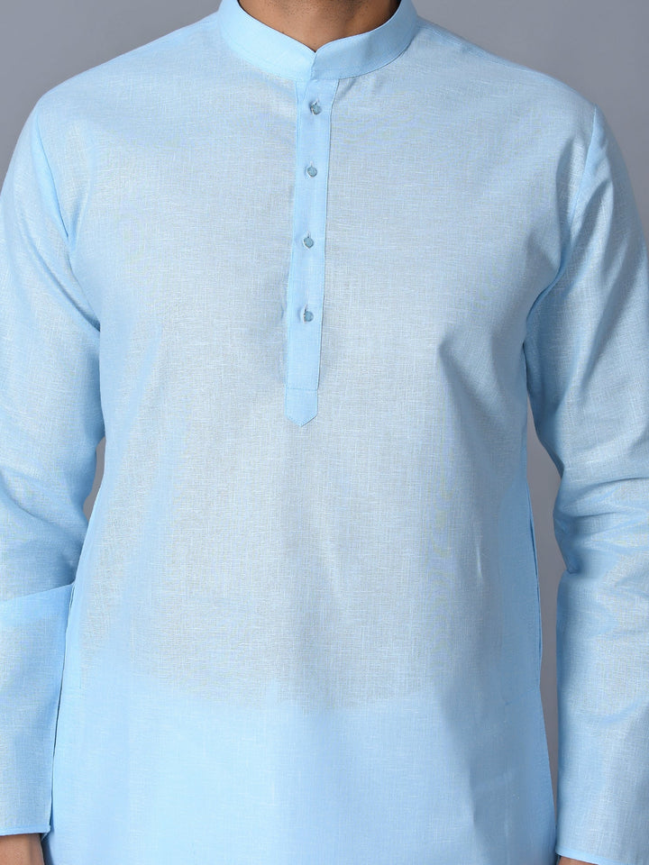 Textured Blue Kurta Set