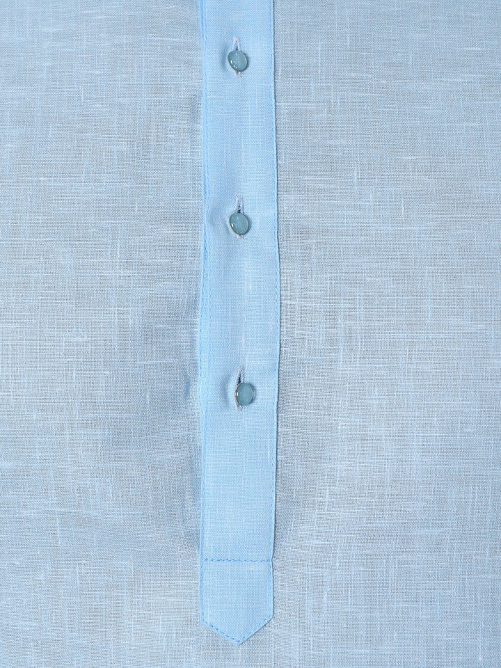 Textured Blue Kurta Set