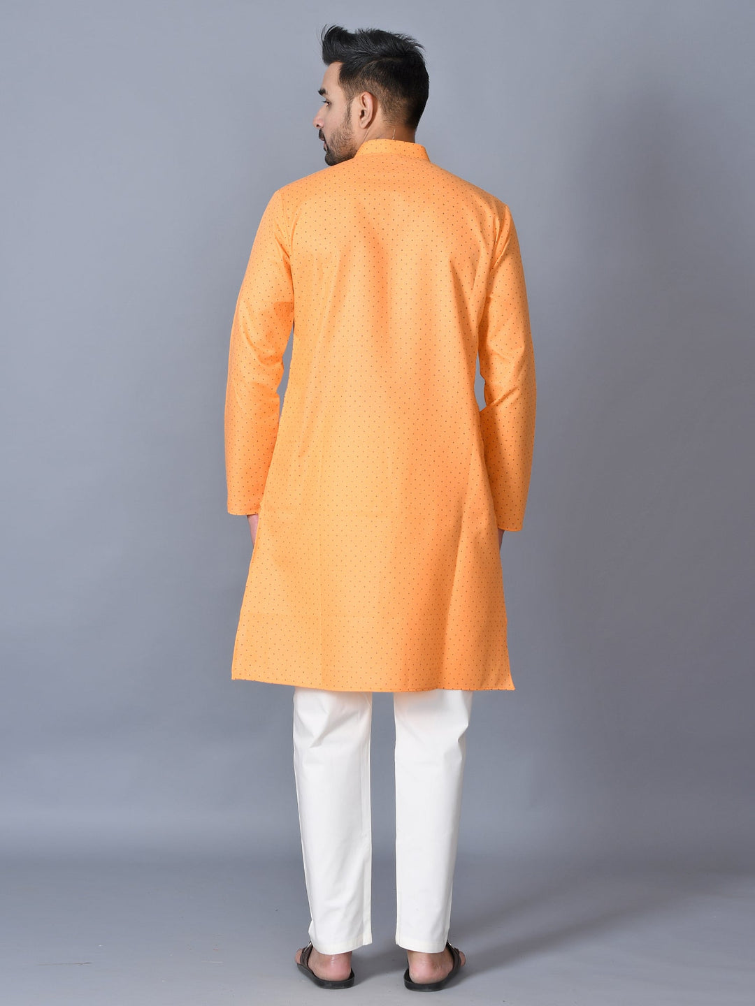 Abstract Orange Kurta Set