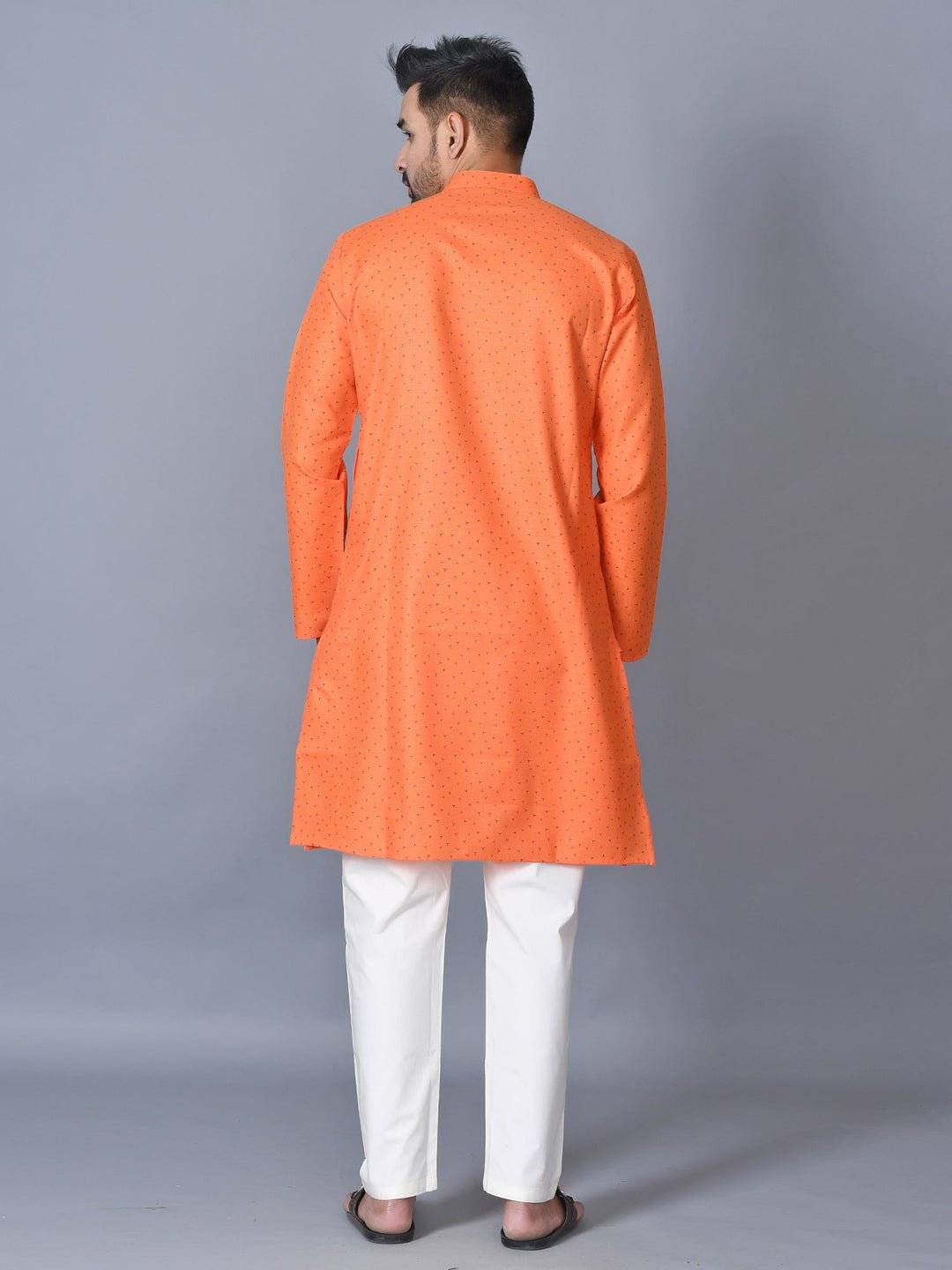 Abstract Orange Kurta Set