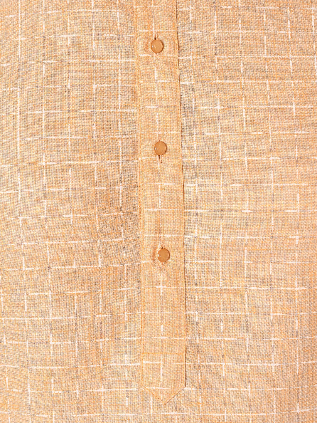 Textured Orange Kurta Set