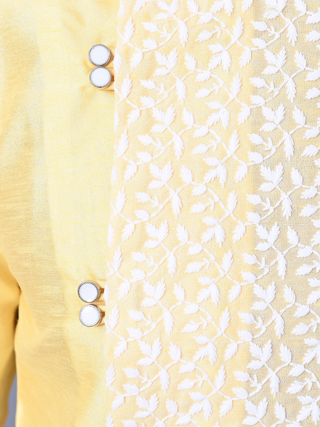 Embroidered Yellow Kurta Set