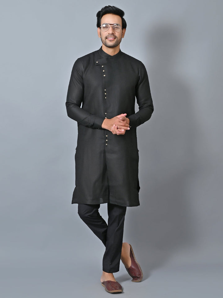 Solid Black Kurta Set