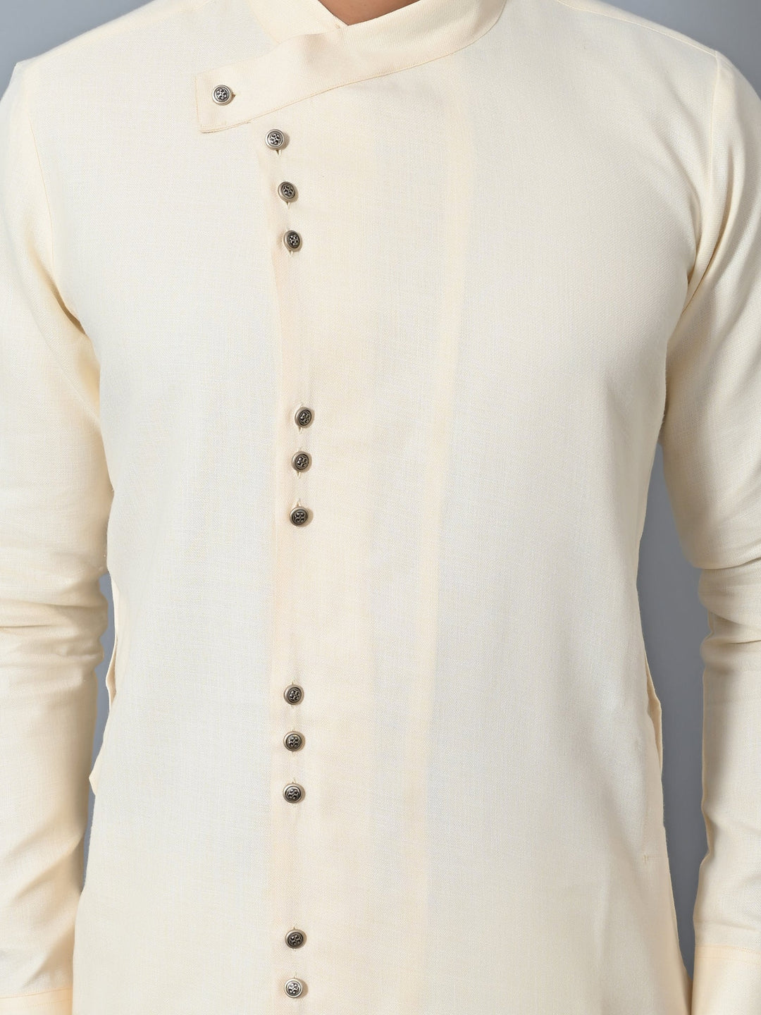 Solid Cream Kurta Set